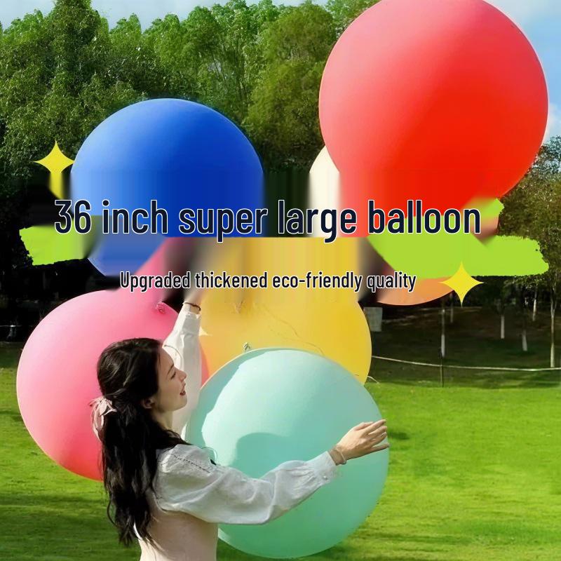 36-Inch Extra-Large Explosion-Proof Outdoor Balloon for Kids, Latex Toy, Thickened Design