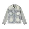 CHINISM Men's Gradient Washed Denim Jacket