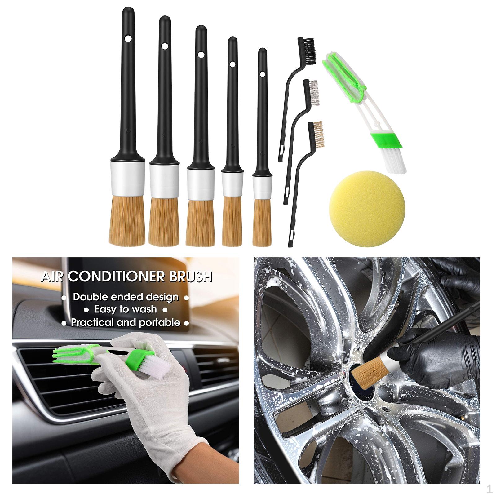

10x Premium Auto Detailing Brush Kits Wheel Set Tools