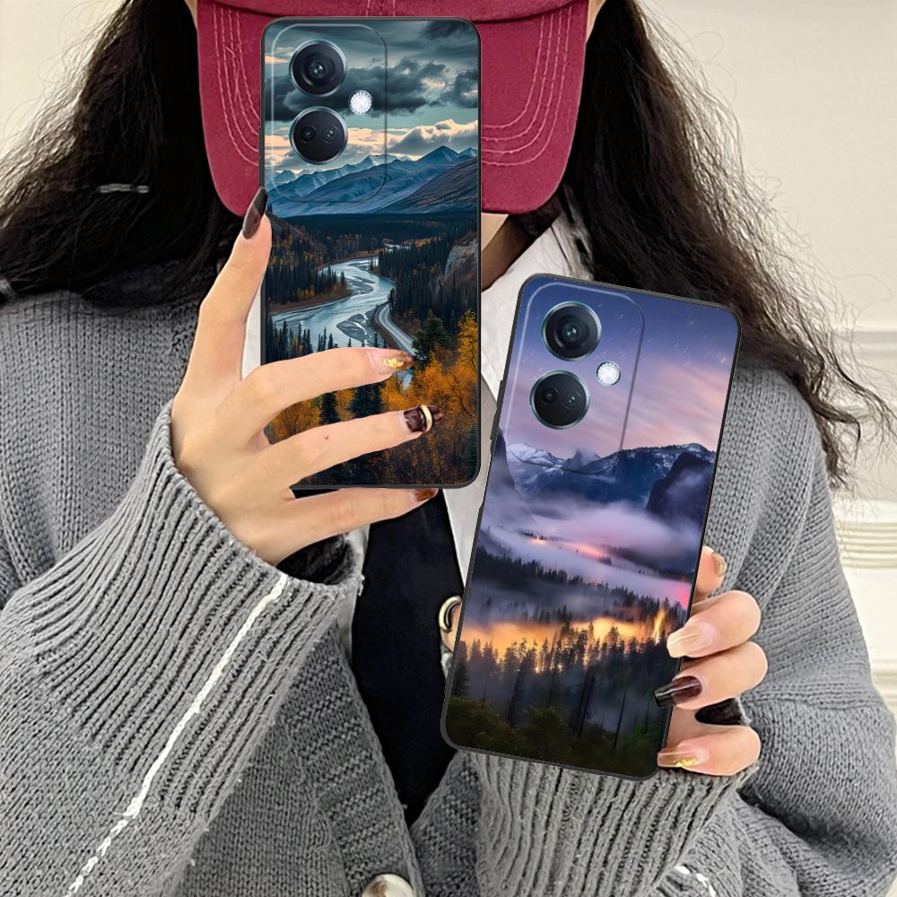 Mountain Forest Mobile Phone Case for OPPO Reno 14 13 12 11 10 9 8 7 6 5 F T Pro 5G Colorful Printing Cover Pretty Luxury Cover
