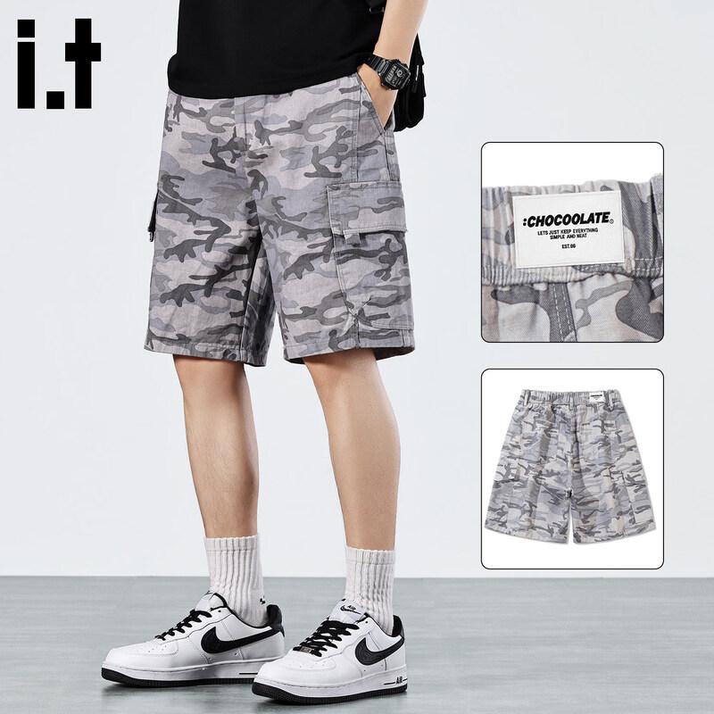 CHOCOOLATE Men s Cotton Camo Cargo Loose Fit Casual Shorts S