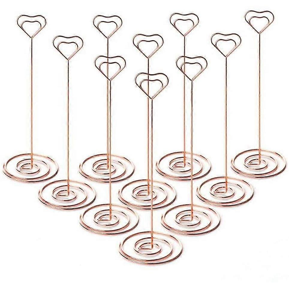 10pcs 8.6" Tall Place Card Holders Table Number Stand Table Card Holders Table Picture Holder Wire Photo Holder