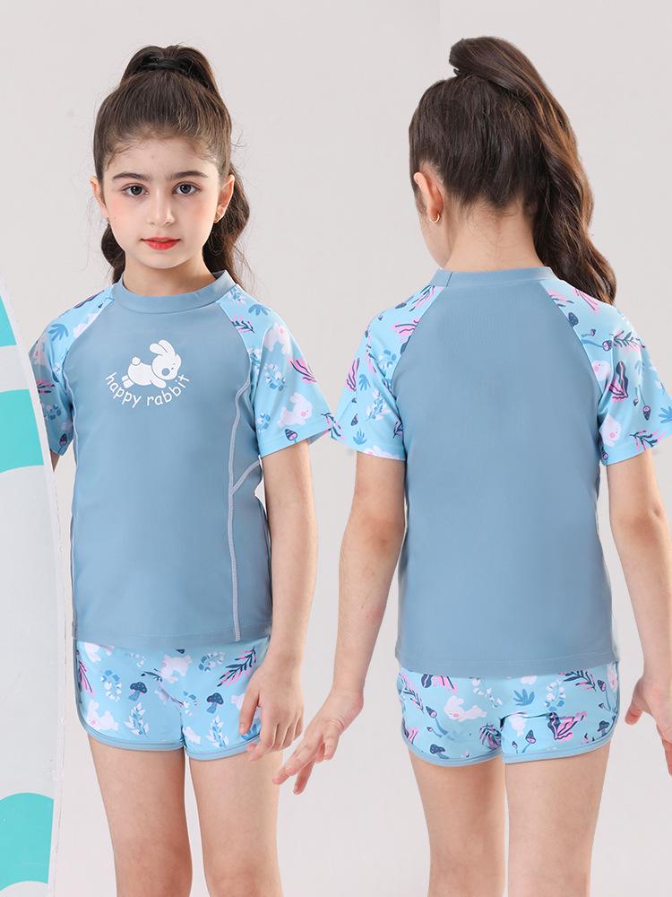 2025 New Style Two-Piece Swimsuit for Girls - Ideal for Kids & Teens' Swim Training