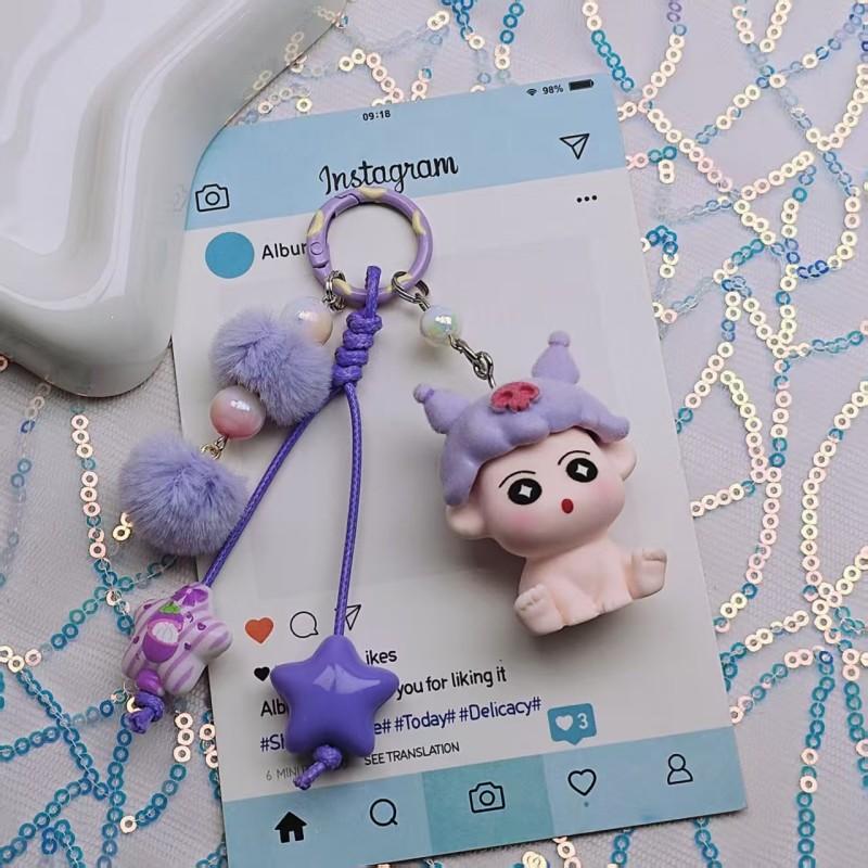 Crayon Shin-chan Toy Keychain Gifts Cartoon Shin-chan Hanging Pendant Keyring Backpack Pendant Charms Keychain for Children Gift