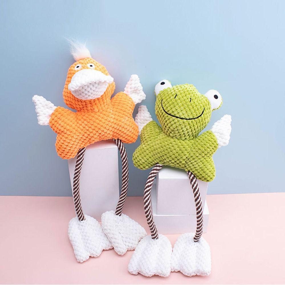 

Bite-Proof Pet Squeeze Sound Toy Interactive Dog Stuffed Animals Toys Dog Chewing Rope Toy Puppies помаранчевий