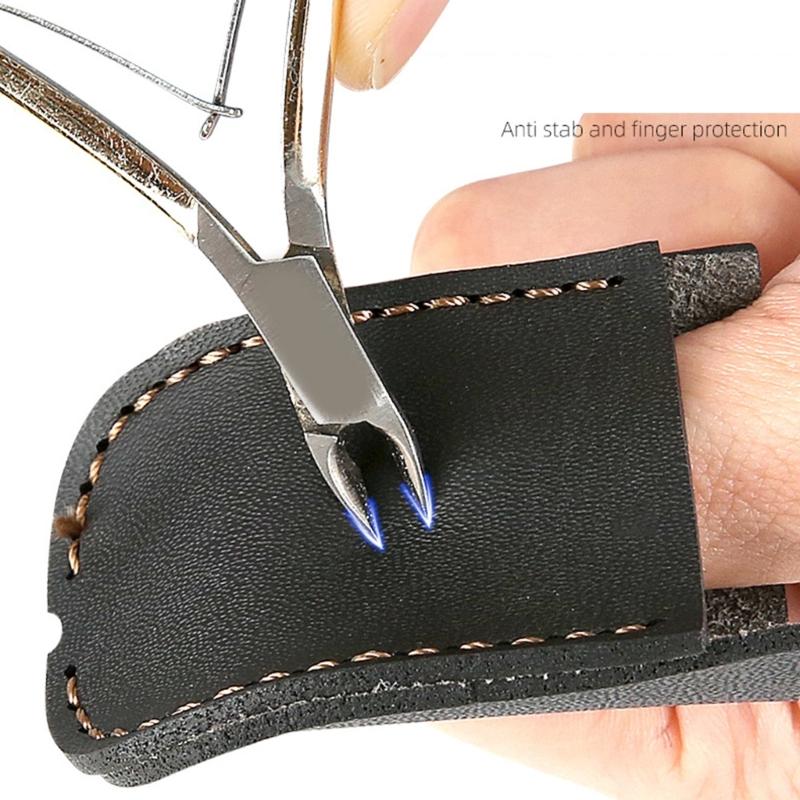 Flexible Soft Leather Archeries Finger Tab Leather Cover With Comfortable Grip For Outdoor Bowstring Pulling Practice
