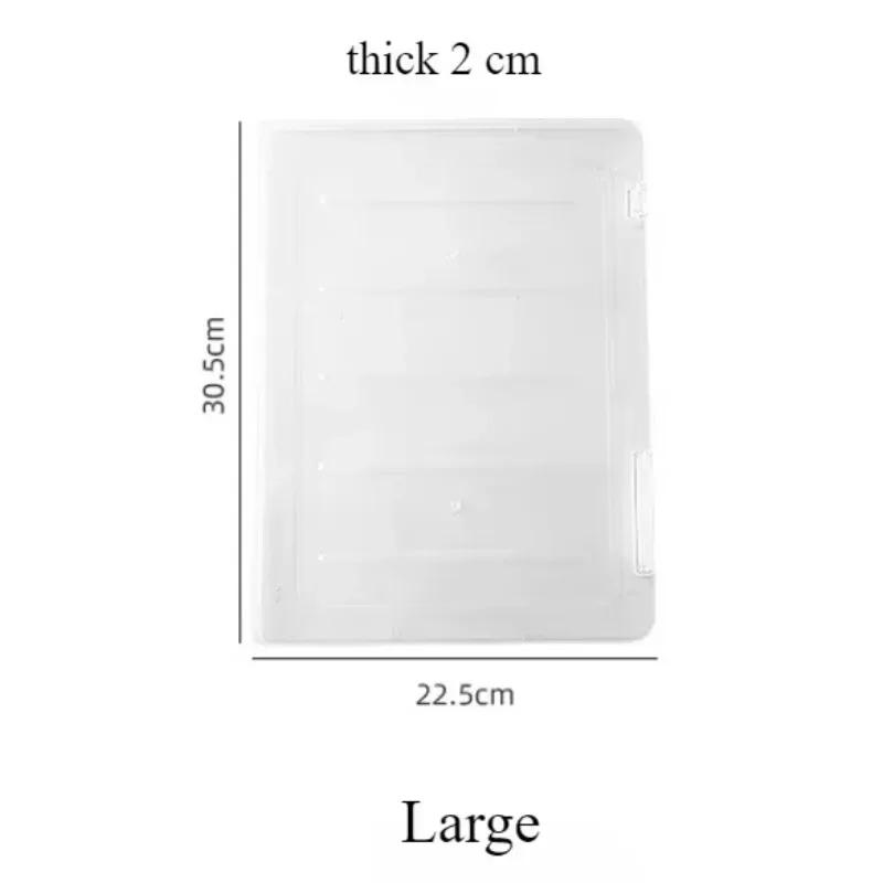 A4 File Storage Box Transparent Double Buckle Plastic Archive Box Waterproof and Dustproof Graduation Certificate Material Box