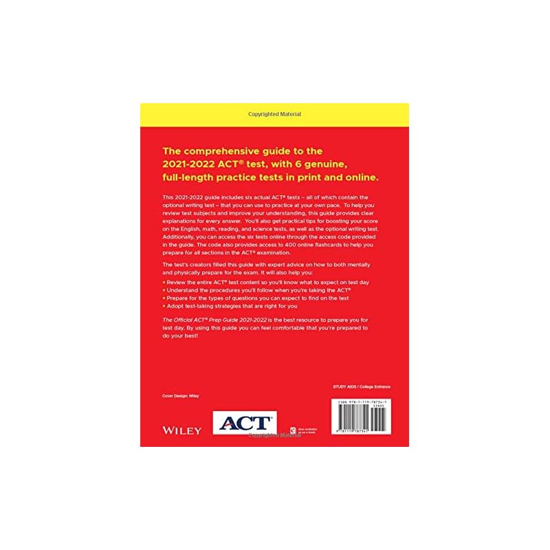 The Official ACT Prep Guide 20212022 THE OFFICIAL ACT PREP GUIDE 20212022The comprehensive guide