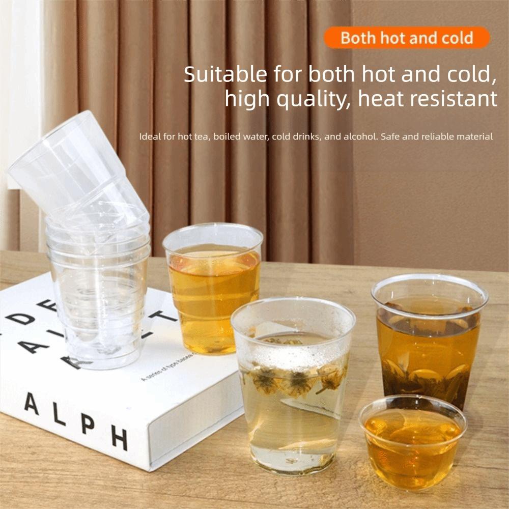 50pcs Plastic Clear Plastic Tumblers Transparent Plastic Transparent Cupcake  Cocktail Party