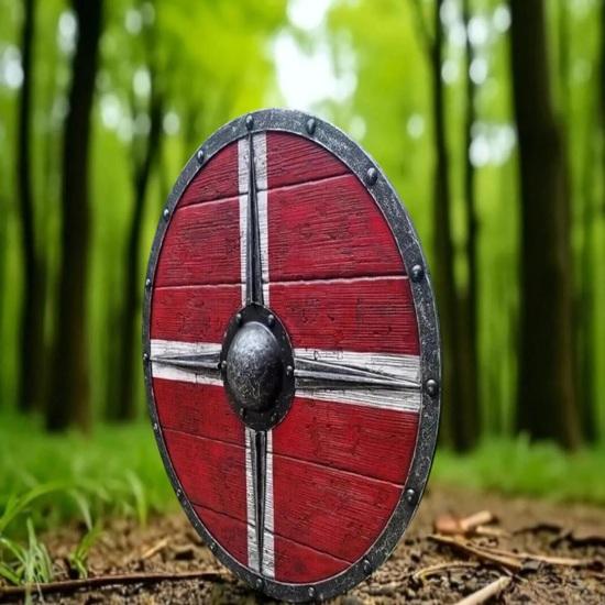 Medieval Viking Round Shield Handmade Wooden Steel Warrior Shield Home Decor