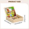 2 in 1 Wooden Toddler Puzzle Drawing Board Children for 46 Years Boys Girls Style A