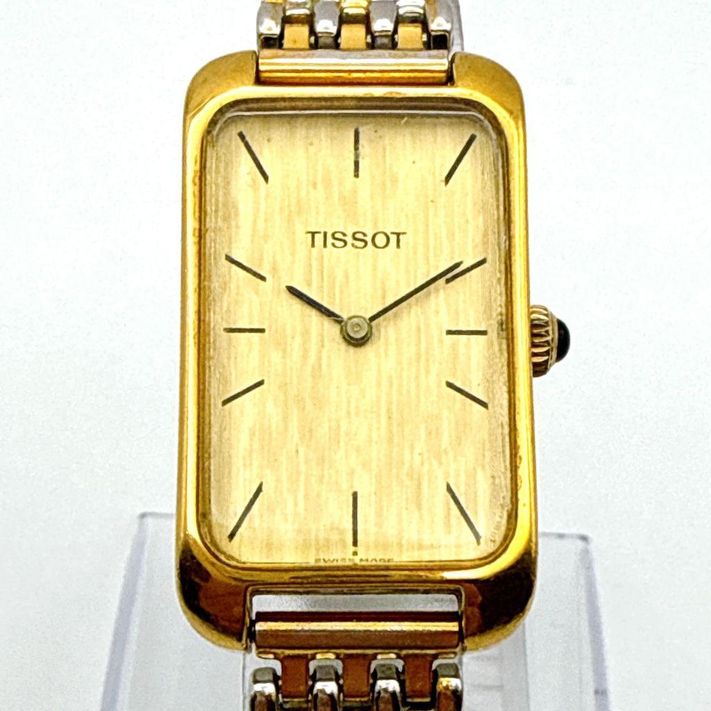 Used A143 [Working/Rare/Antique] TISSOT Hand-wound mechanical rectangular ladies watch