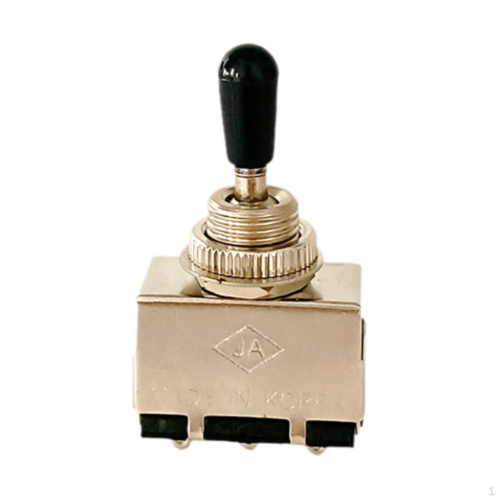 

Guitar 3 Way Toggle Switch Enclosed Reliable Easy Install with Brass Tip Selector