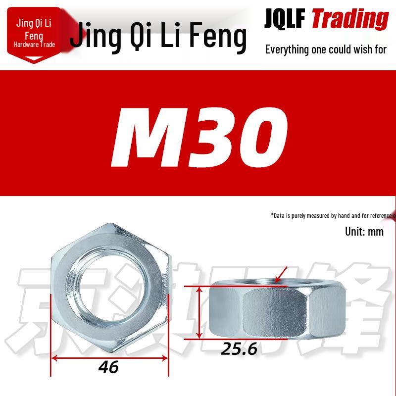 GB 4.8 Grade Blue-White Zinc Plated Galvanized Carbon Steel Hex Nut