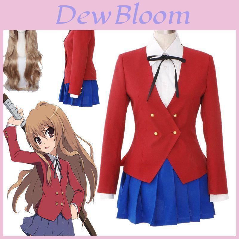 Stunning Dragon Tiger Toradora Aisaka Taiga Cosplay Costume Exquisite School Uniform For Large Sizes