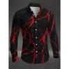 Casual Men's Shirt Comfortable and Versatile Men's Digital Print Coded Long Sleeve Shirt, Party Club Wear