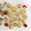 Christmas Ball Decoration Set With Metallic Hollow Ornaments For Holiday Home Decor