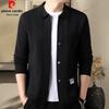 Pierre Cardin Men's Long-Sleeve Knit Cardigan Jacket for Spring and Autumn