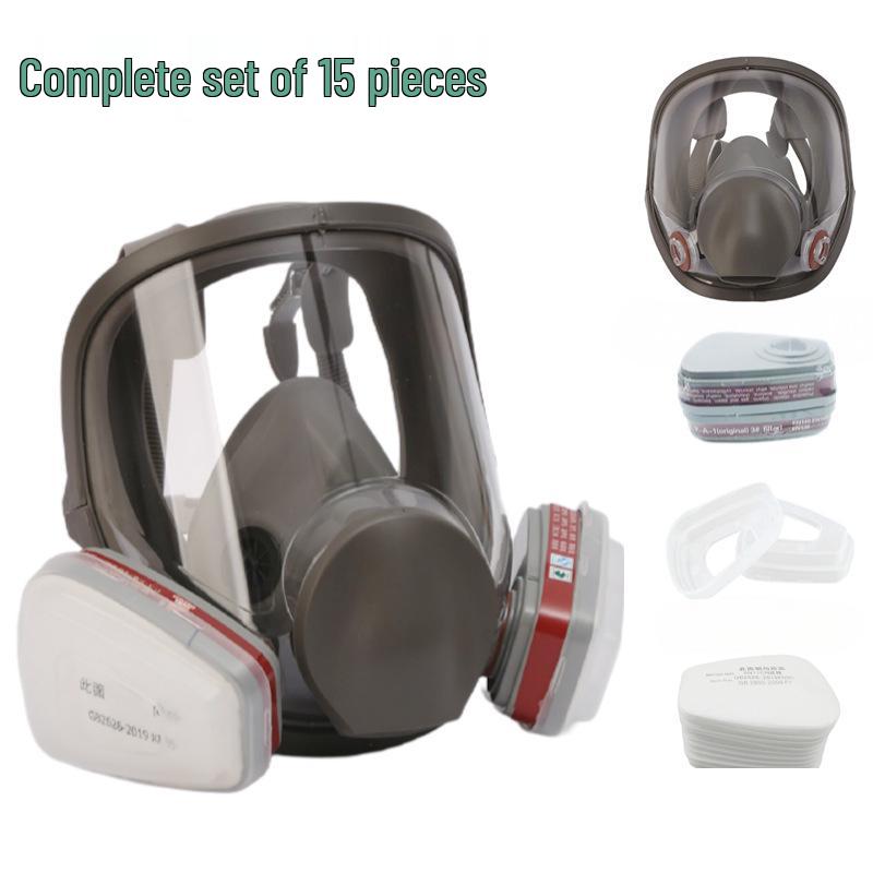 Full Face Gas Mask 6800: Protection from Dust, Chemicals, Pesticides, and Formaldehyde. Ideal for Spray Paint and Toxic Gas Safety.