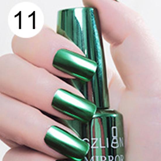 18ml Lasting Solid Color Metallic Mirror Effect Nail Art Polish Varnish Decor