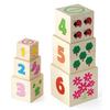 Toy - NEW CLASSIC TOYS - SHAPE SORTER AND STACKER - 6 Cubes - Wood - Multicolored
