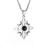 Witch Knot Natural Stone Moon Pendant Necklace Irish Celtic Knot Lucky Jewelry for Men Women Stainless Steel