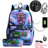 One Piece Zoro Print Anti Theft School Backpack Student Bookbag with Pen Case for Kids Teens
