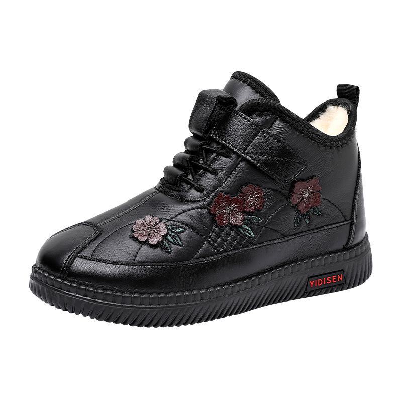 Cizme de iarnă antiderapante pentru femei din lână din piele de oaie pentru vârstnici