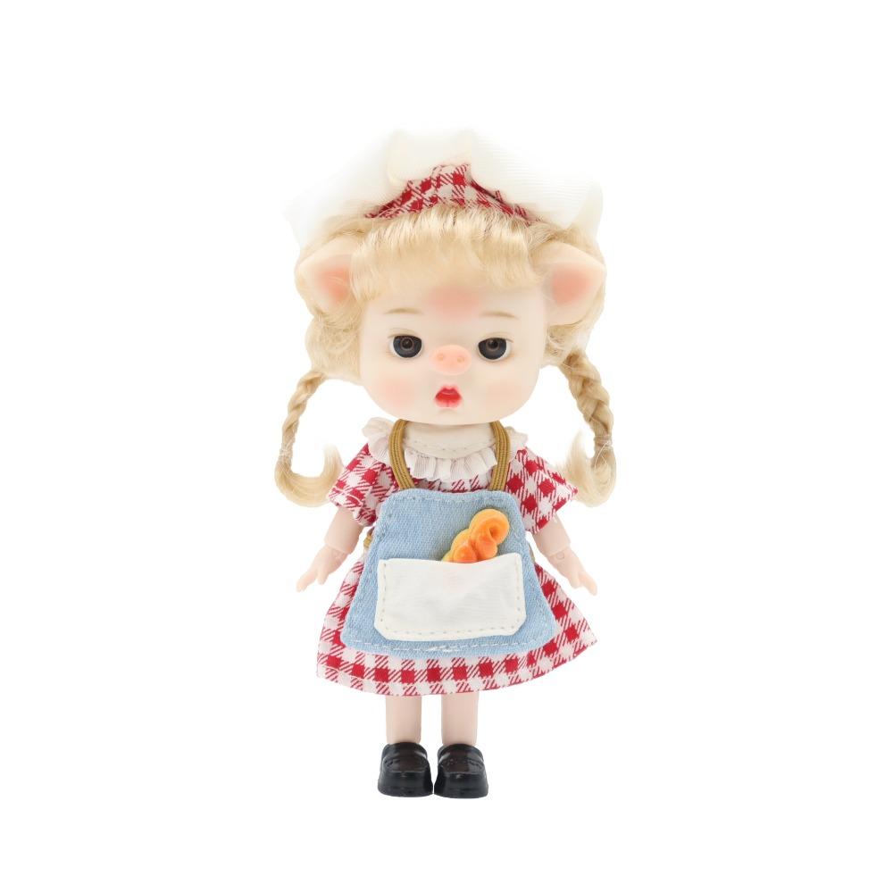 Movable Joint Cartoon Baker Bjd Doll Pig Nose Cute Bjd Anime Doll Big Eyes Toys Dolls  DIY Toys
