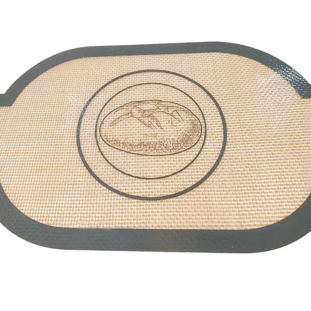 Oval Bakery Oven Pad Non-Stick Bread Sling Reusable Silicone Baking Mat  Kitchen Baking