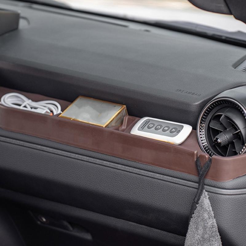 Vehicle Silicone dashboard Tray Organizers Soft Dashboard Storage Solution Noise Reduction Accessory Upgrades for Prado LC250