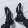 Fashion Men's Dress Shoes Designer Pointed High-heeled Leather Shoe British Business Casual Leather Shoes for Men Wedding Shoes Oxfords