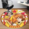 1pc Cardcaptor Sakura Office Round Area Rug, Indoor Mat Suitable For Office, Under Office Chairs Bedroom Living Room Home Decor  A0908147