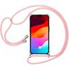 Case - E.F.CONNECTION - iPhone 15 - Shockproof - Ultra-transparent - Pink Cord