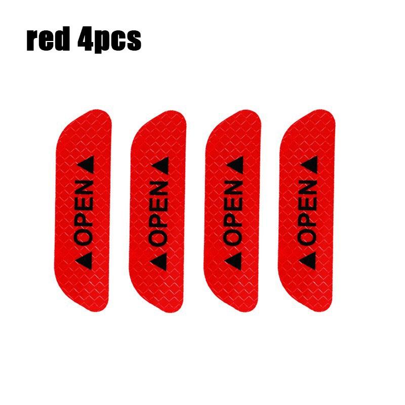 1/4PCS Car Door Reflective Sticker Safety Opening Warning Reflective Tape Car Accessories Interior Exterior Reflector
