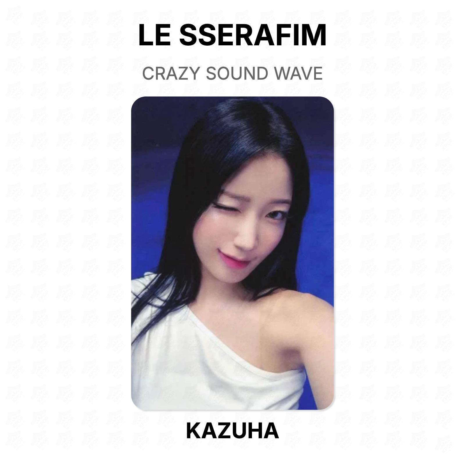 LE SSERAFIM CRAZY SOUND WAVE Official Photocard KAZUHA