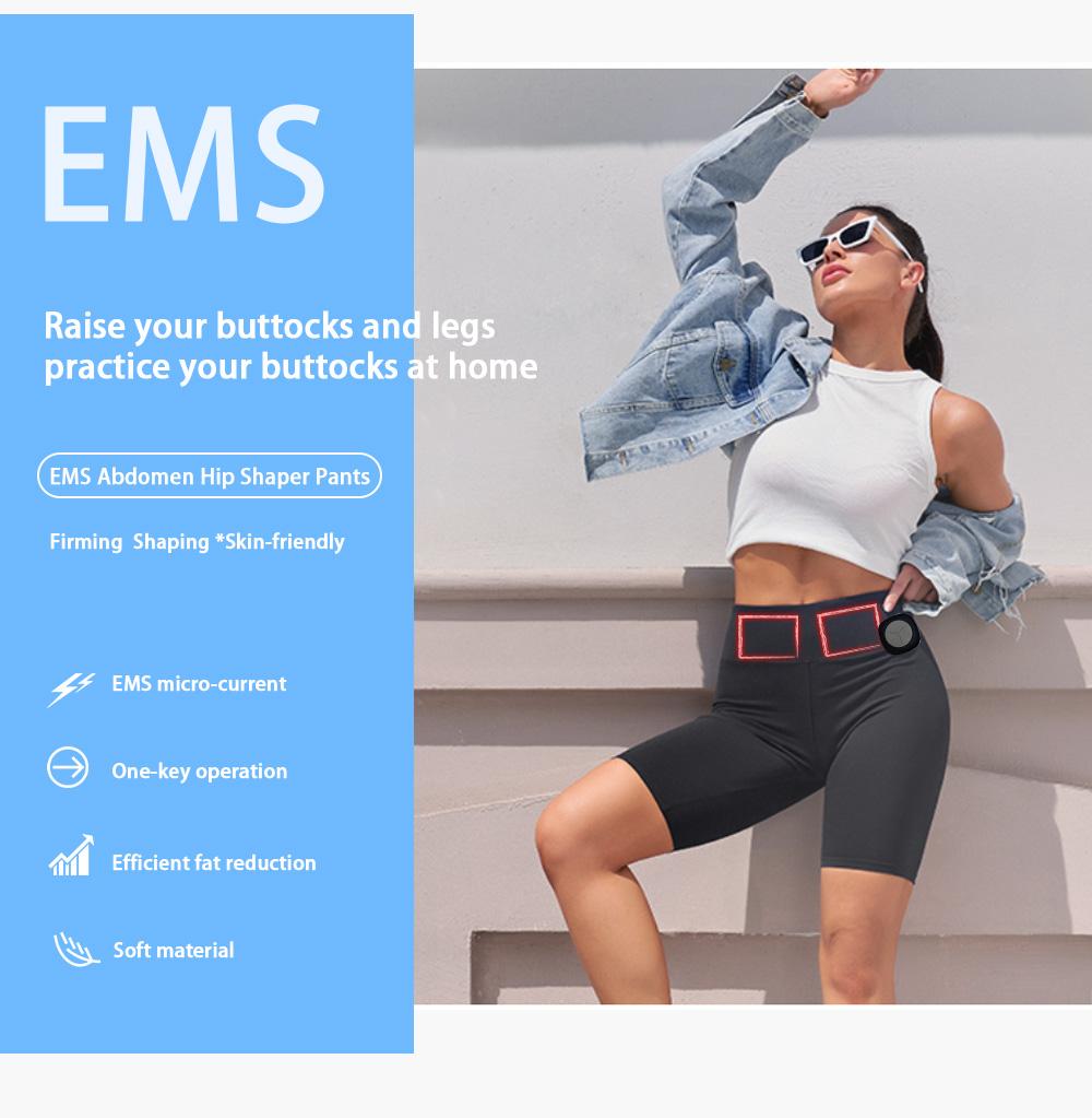 Pantaloncini da Yoga Intelligenti con Microcorrente EMS Modellanti, Pantaloncini da Massaggio per Stimolazione Muscolare, Esercizio Gambe Dimagrante, Adatti per la Palestra