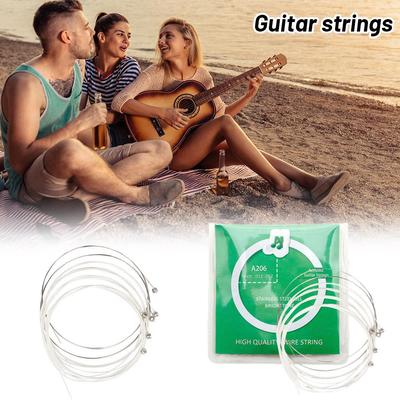 Electric Guitar Strings Set Strings Nickel Alloy Silver In Inner Single Suitable Bag For Electr V4C9