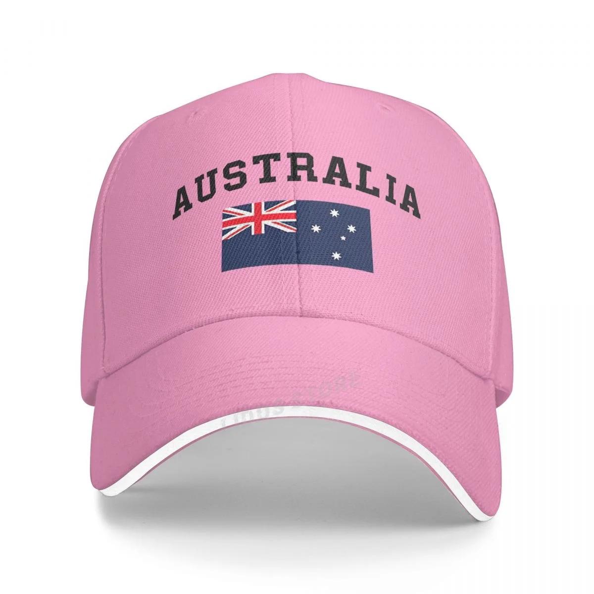 Beautiful and excellent quality Australi&euml; Baseballpetten Cool Heren Dames Outdoor Verstelbaar Australische Vlag Hoeden Papa Petten Adjustable roze