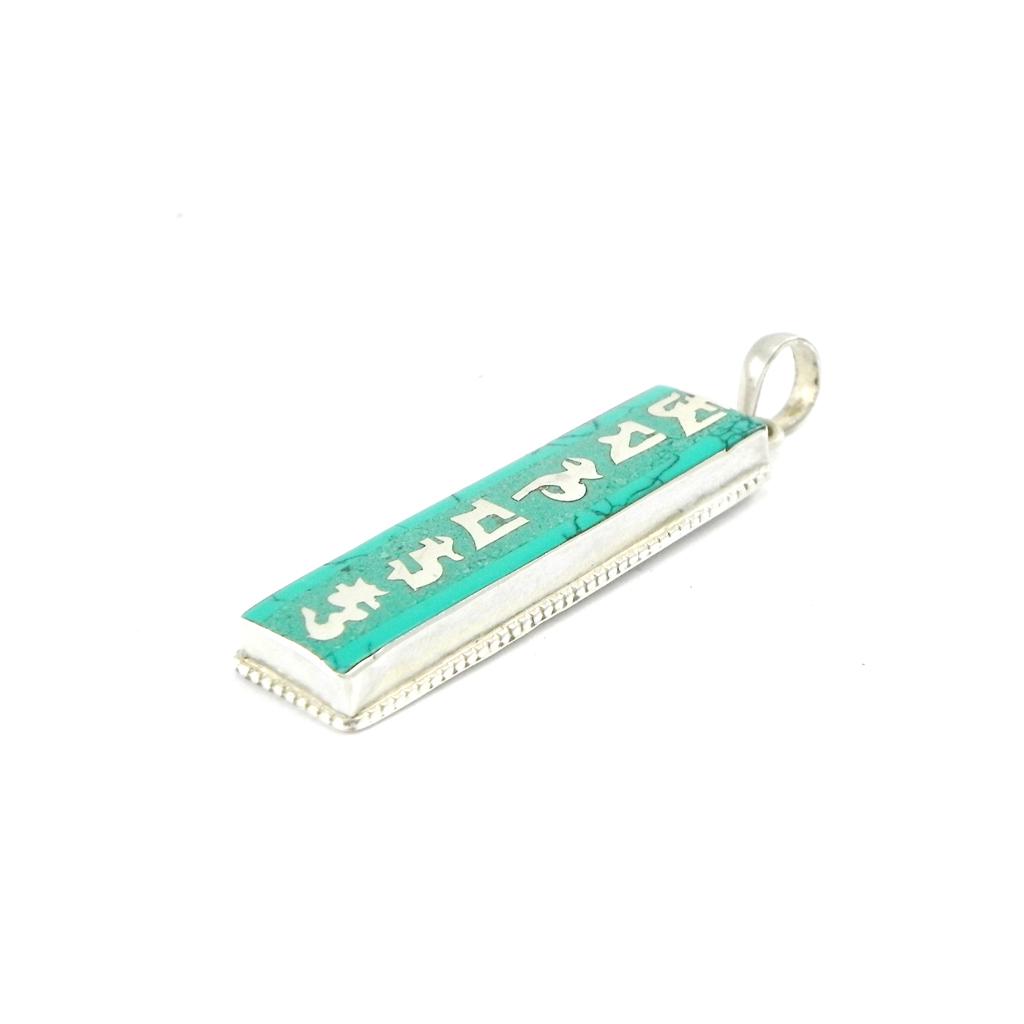 Les Trésors De Lily [I2818] - Turquoise 'Hatari' Silver Pendant