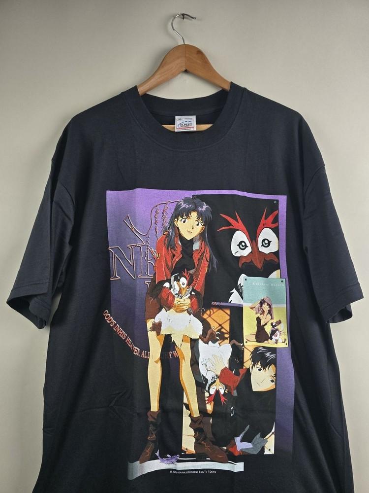 Эвангелион Мисато Винтажная футболка Screen Stars Аниме QT3904 Унисекс XXXXL