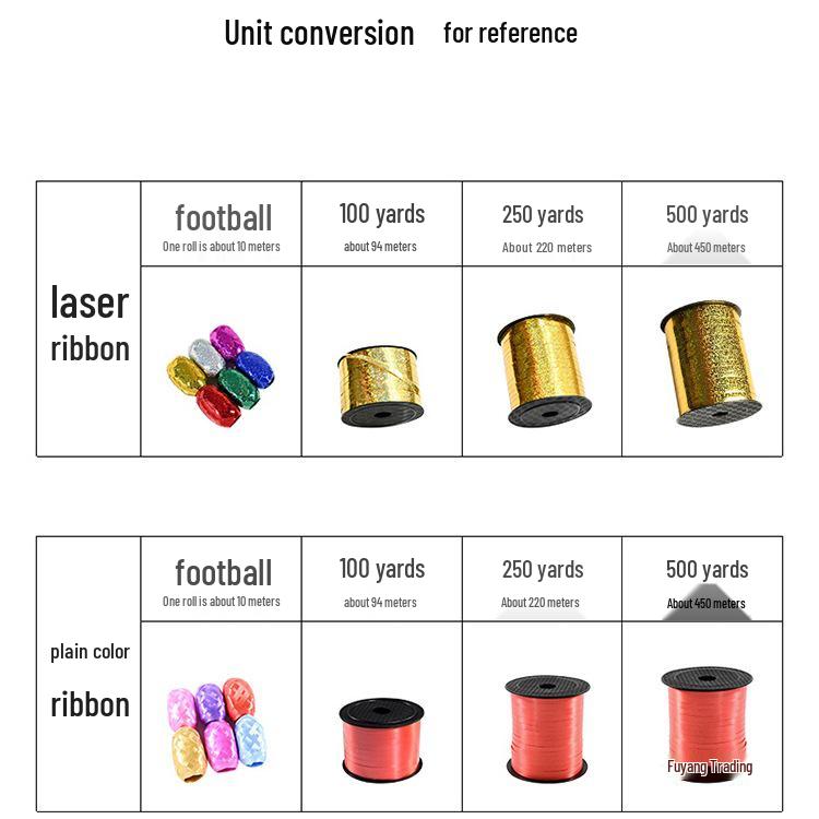 Wstążka balonowa 100 jardów do dekoracji ślubnych i świątecznych