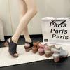Summer 22 Sweet Velcro Sandals Large Size Height Increasing Coarse Heel Hollow Shoes Beach Shoes
