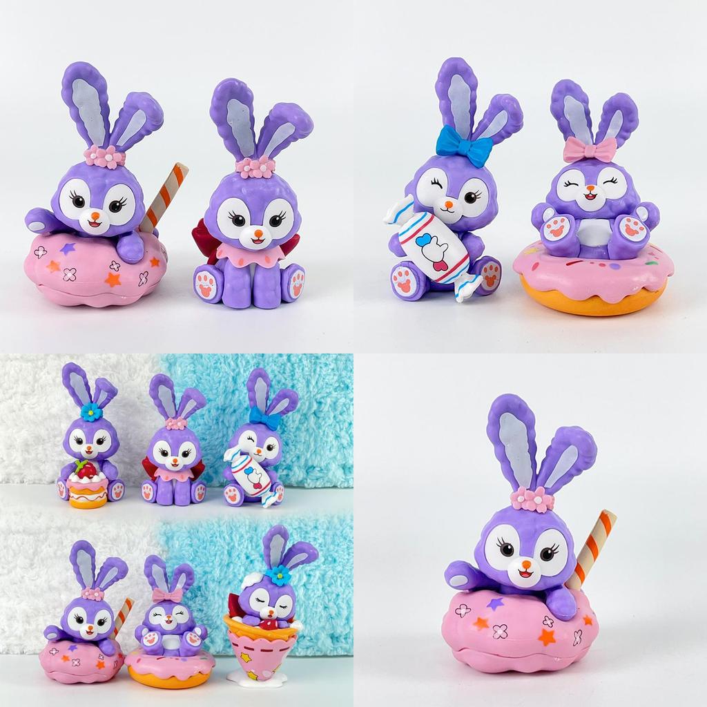 Adorable Starry Dressed Rabbit Figurine Collection For Sweet Treats Decoration