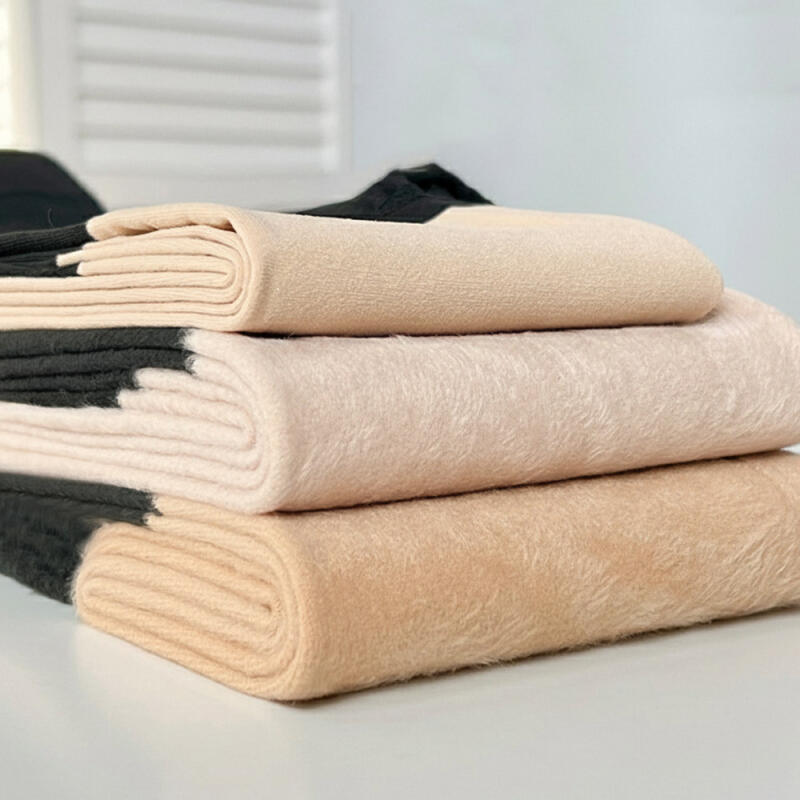 Luanne Winter Fleece Two-Tone Stockings, Cold-Wet Tights, 200D R284