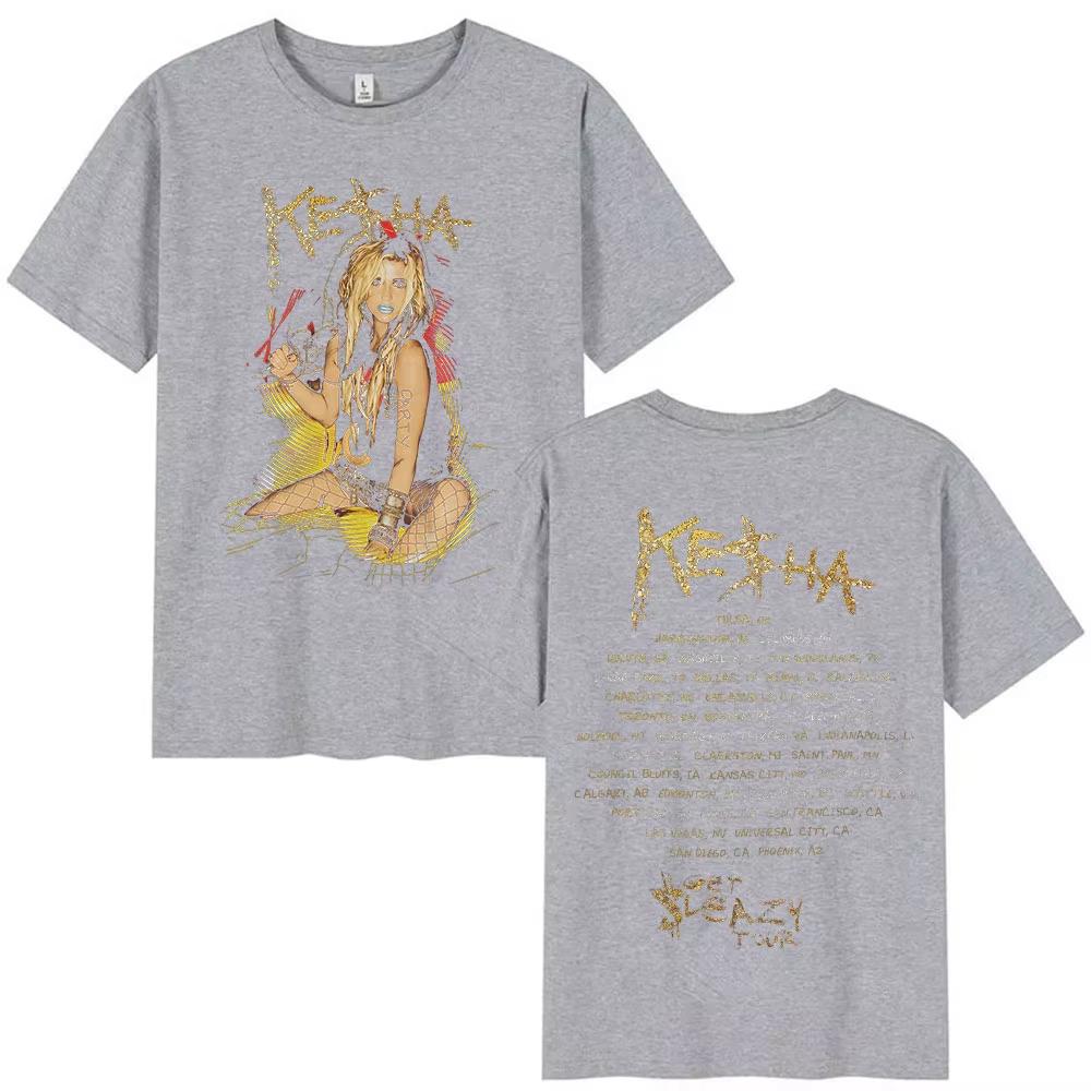 

90s Vintage Kesha Album Graphic T Shirt Unisexs Women High Quality Fashion Cotton Tshirts Aesthetic Clothing Short Sleeve Tshirt 4XL