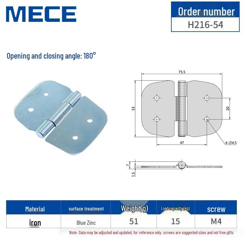 304 Stainless Steel Thickened Cabinet & Wooden Door Hinges