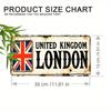 D Piatto pc Piatto Vintage Londra da Parete Bar di Casa Decorazione Garage Regalo Unico per Amanti della Cultura Britannica Soggiorno