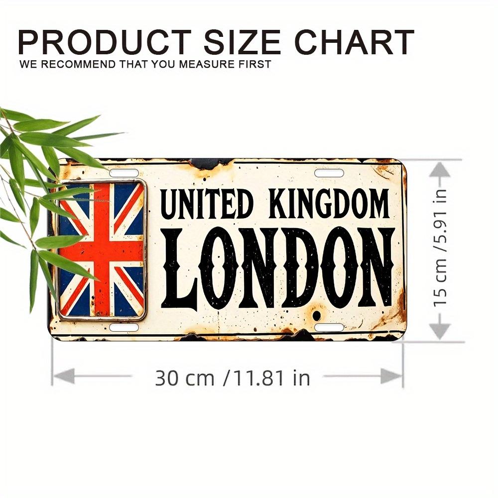D Piatto pc Piatto Vintage Londra da Parete Bar di Casa Decorazione Garage Regalo Unico per Amanti della Cultura Britannica Soggiorno