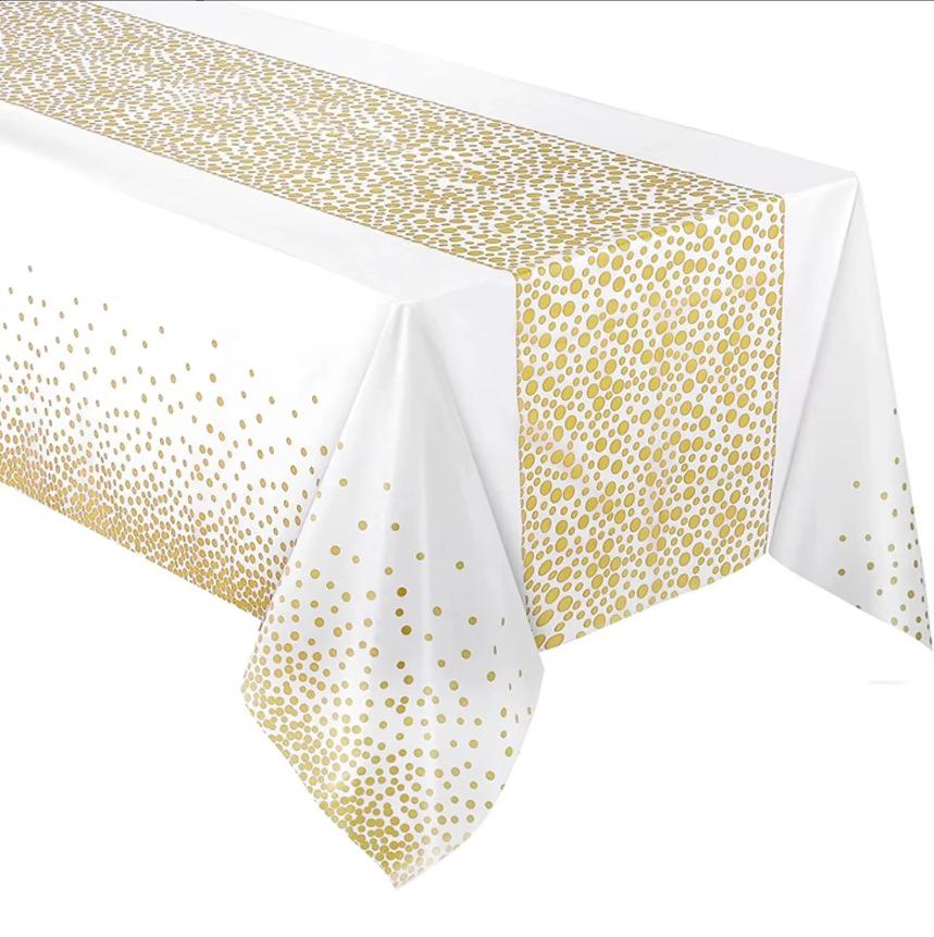 Birthday Festival Waterproof PVC Tablecloth: Wash-Free, Oil-Proof Home Decoration 137x274 cm